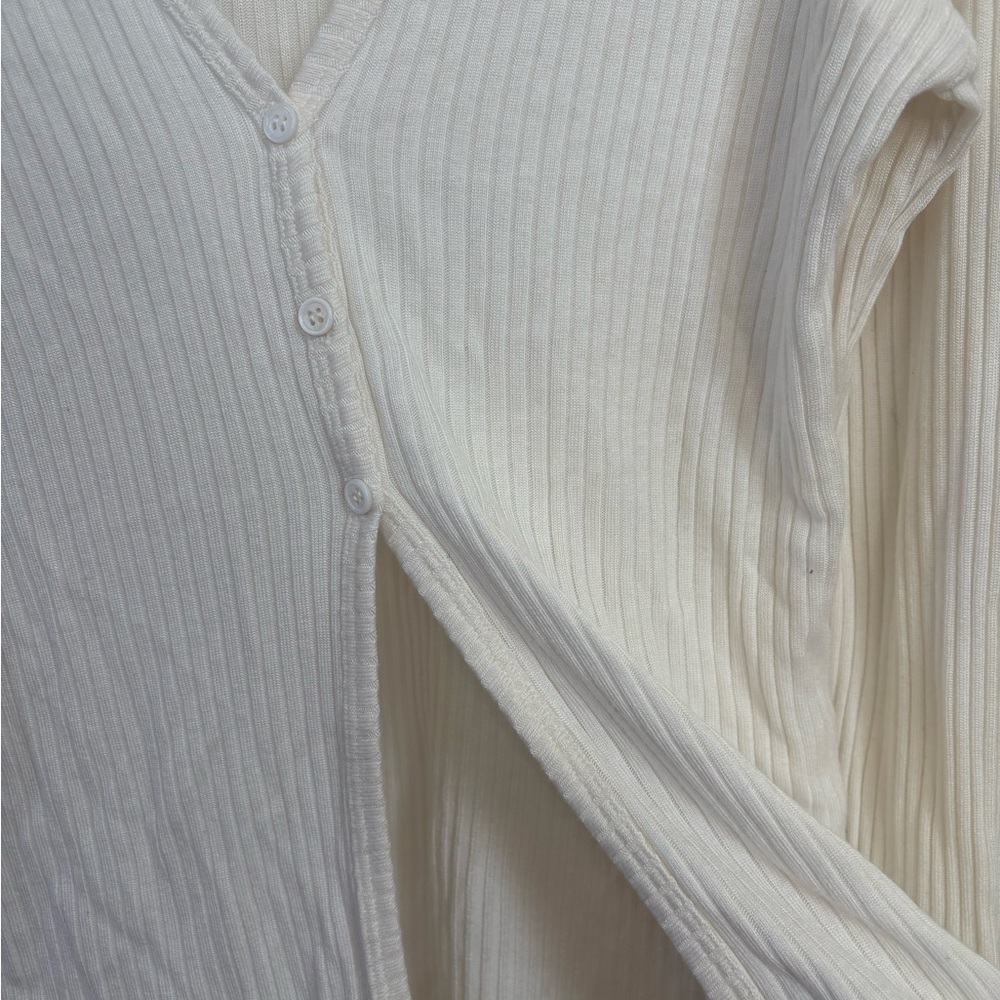 Reformation Cream Ribbed Knit Top - Picture 3 of 5